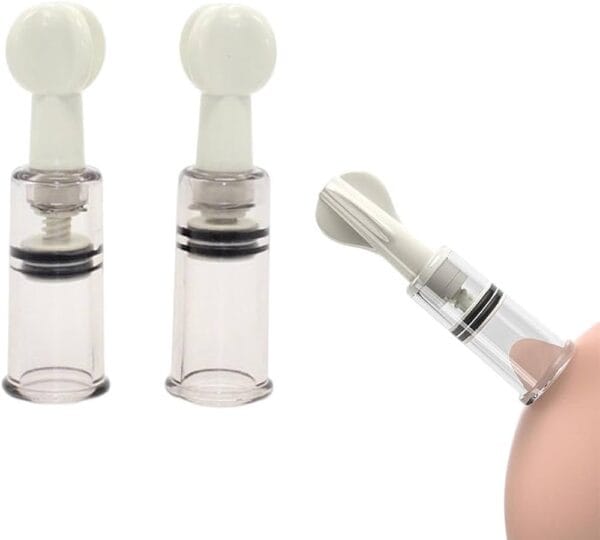 2Pcs Nipple Sucker Cupping Set Therapy, Nipple Inversion Lactation Manual Magnet Massage Tool Relaxation Pain Relief, 6 Sizes (2.9cm)